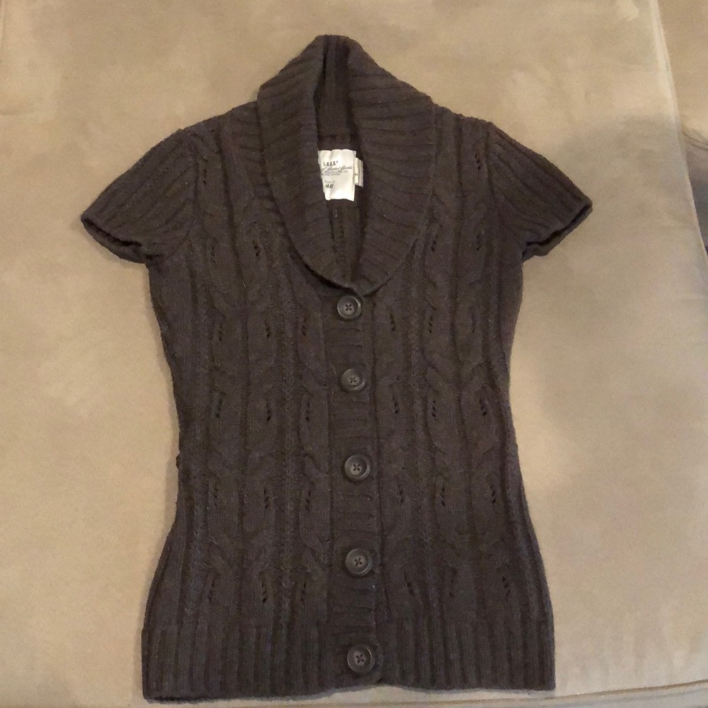 L.O.G.G.by H&M cable knit short sleeve sweater